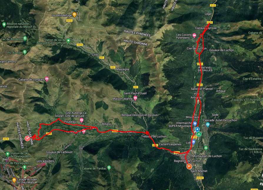 parcours vélo courte distance triathlon de luchon 2025