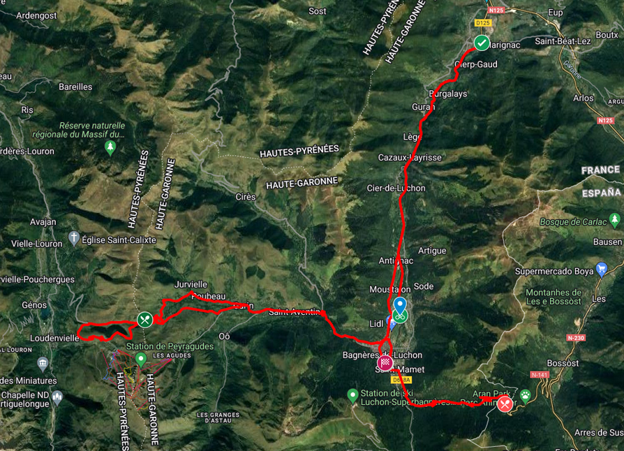 parcours vélo half triathlon de luchon 2025